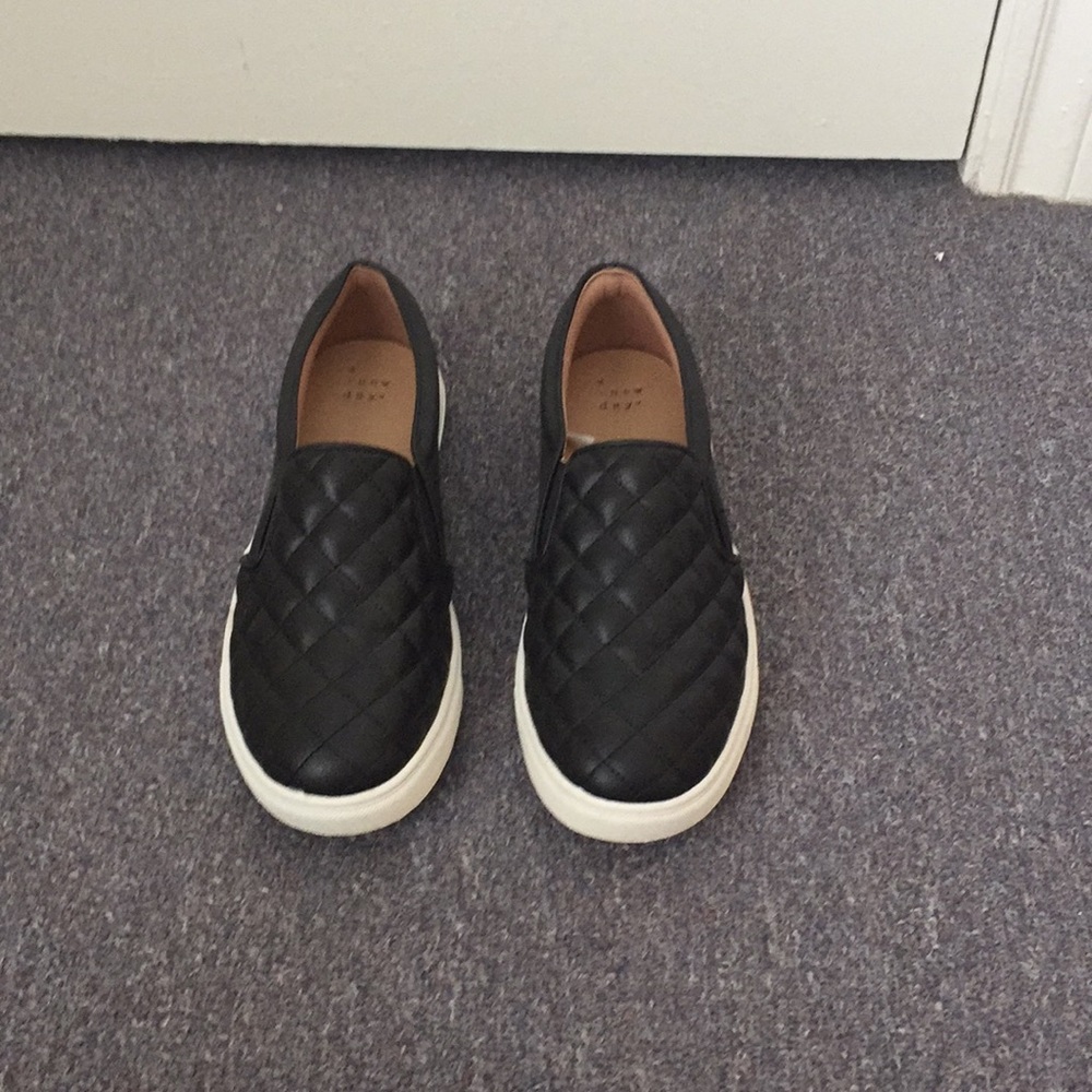 Black slip on shoes